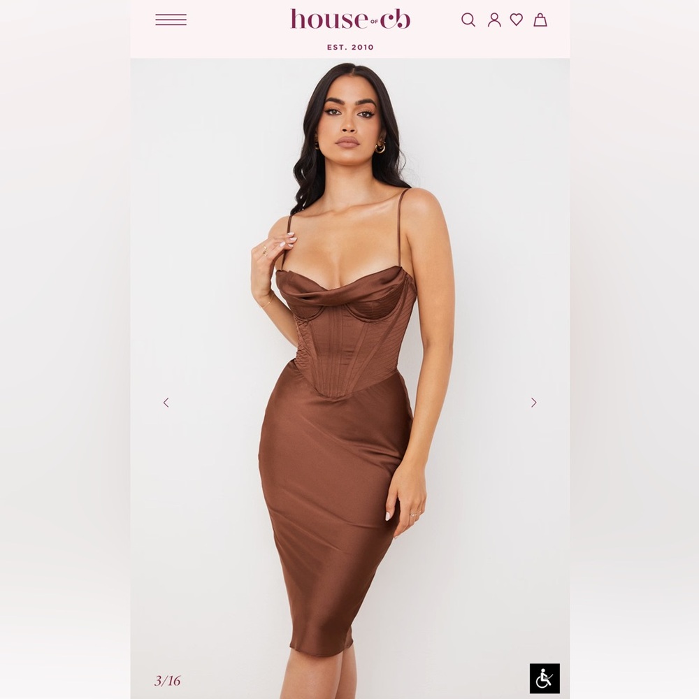 House of CB Charmaine Dress in Brown